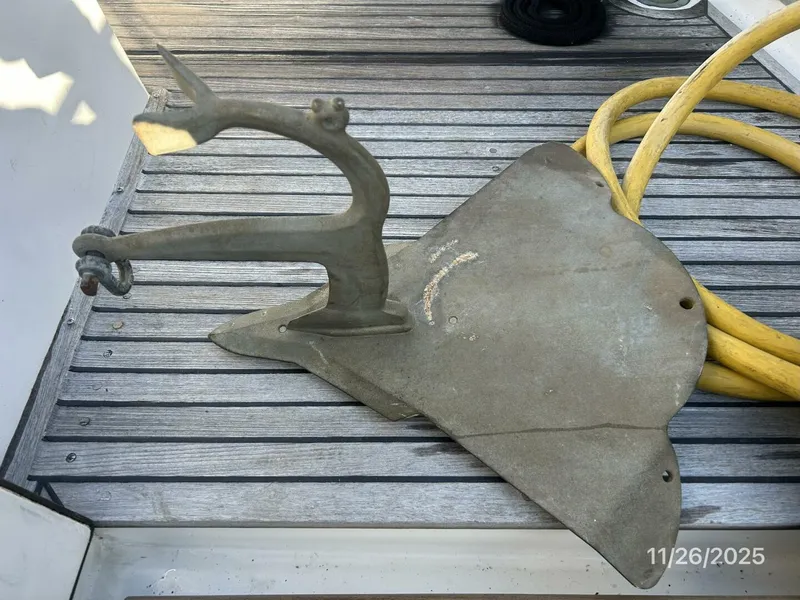 Slide: The Image of 42' Grand Banks spare anchor - 5824590