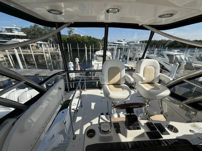 Slide: The Image of 2008 Sea Ray 47 Sedan Bridge - Flybridge Helm - 5841526