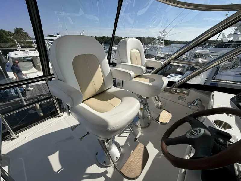 Slide: The Image of 2008 Sea Ray 47 Sedan Bridge - Flybridge Helm - 5841524