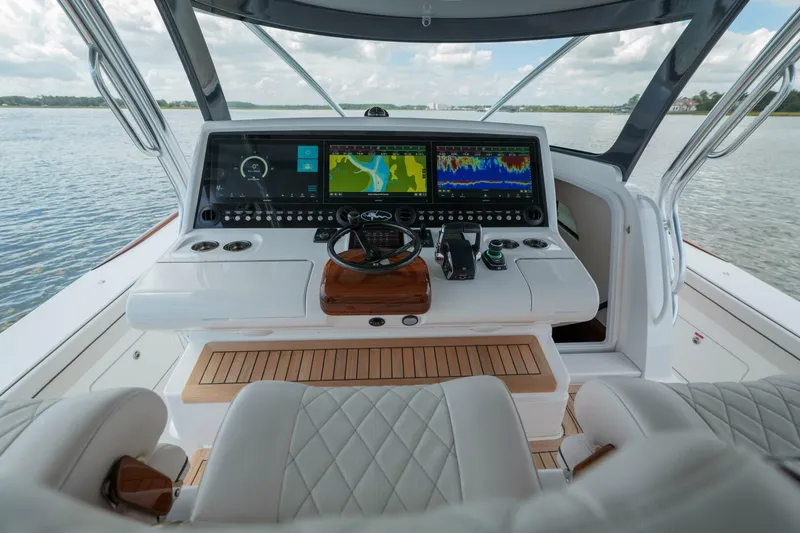 Slide: The Image of Valhalla 55 - Lucky 24 IV - Helm Station Electronics  2024 Valhalla 55 Center Console - Lucky 24 IV - 5839124