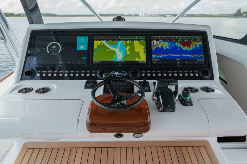 Slide: The Image of Valhalla 55 - Lucky 24 IV - Helm Station Electronics  2024 Valhalla 55 Center Console - Lucky 24 IV - 5839125