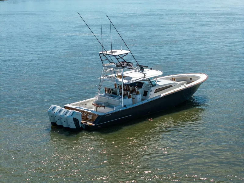 Slide: The Image of Valhalla 55 - Lucky 24 IV - Starboard Aft Profile 2024 Valhalla 55 Center Console - Lucky 24 IV - 5839160