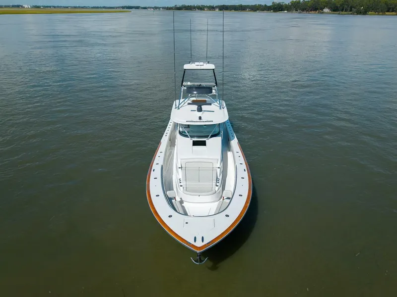 Slide: The Image of Valhalla 55 - Lucky 24 IV - Bow Aerial 2024 Valhalla 55 Center Console - Lucky 24 IV - 5839161