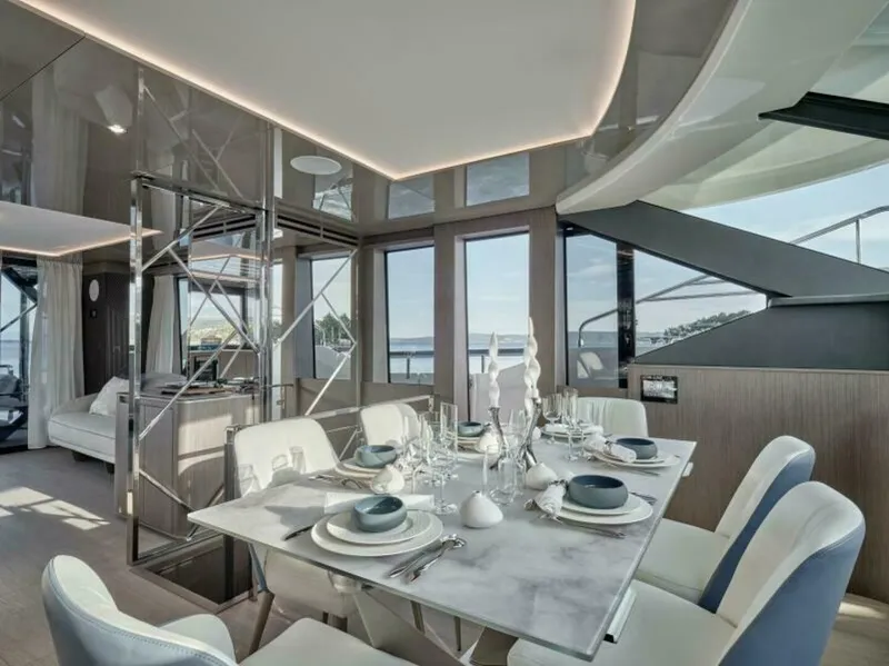 Slide: The Image of 2025 M8 65 Prestige M8 Multi-Hull Power Catamaran - Manufacturer Dinette - 5842715