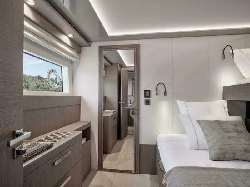 Slide: The Image of 2025 M8 65 Prestige M8 Multi-Hull Power Catamaran - Manufacturer Guest Stateroom - 5842727