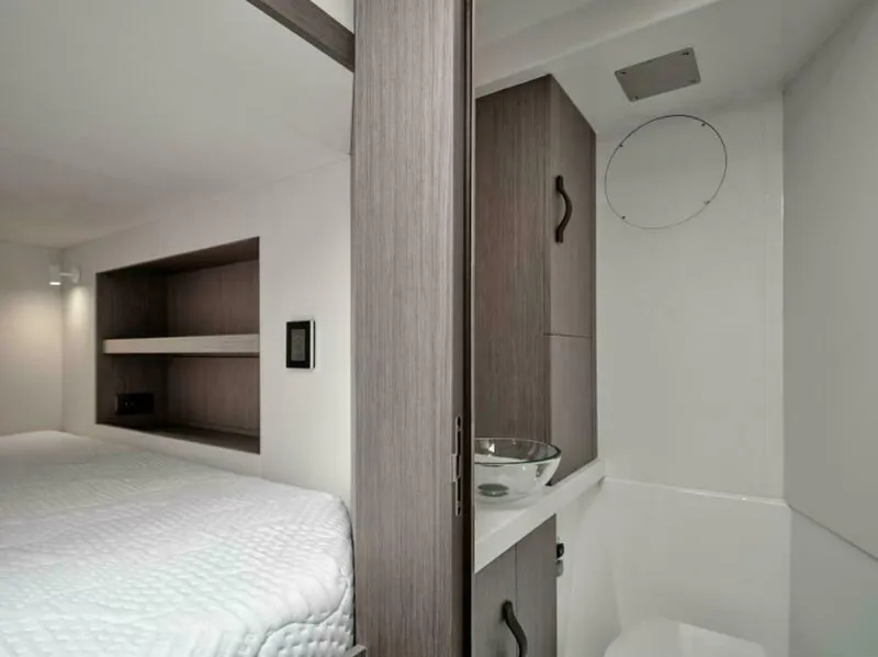 Slide: The Image of 2025 M8 65 Prestige M8 Multi-Hull Power Catamaran - Manufacturer Crew Stateroom - 5842729