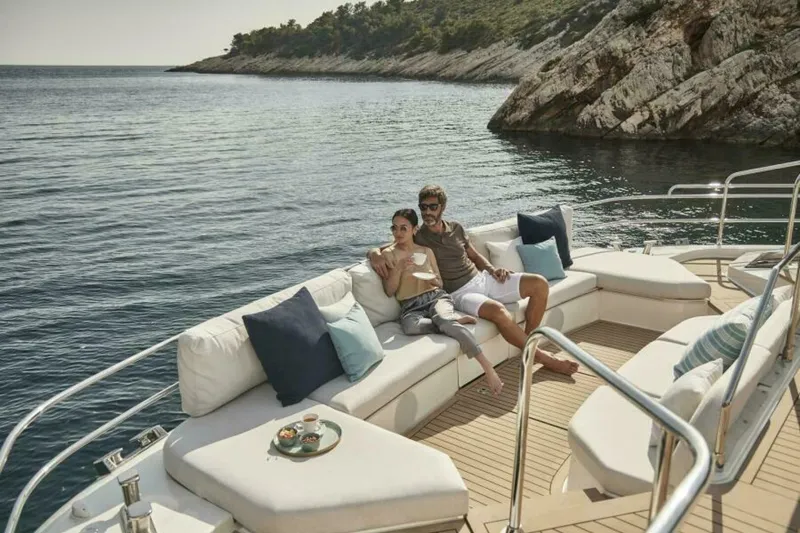 Slide: The Image of 2025 M8 65 Prestige M8 Multi-Hull Power Catamaran - Manufacturer Bow Seating - 5842742