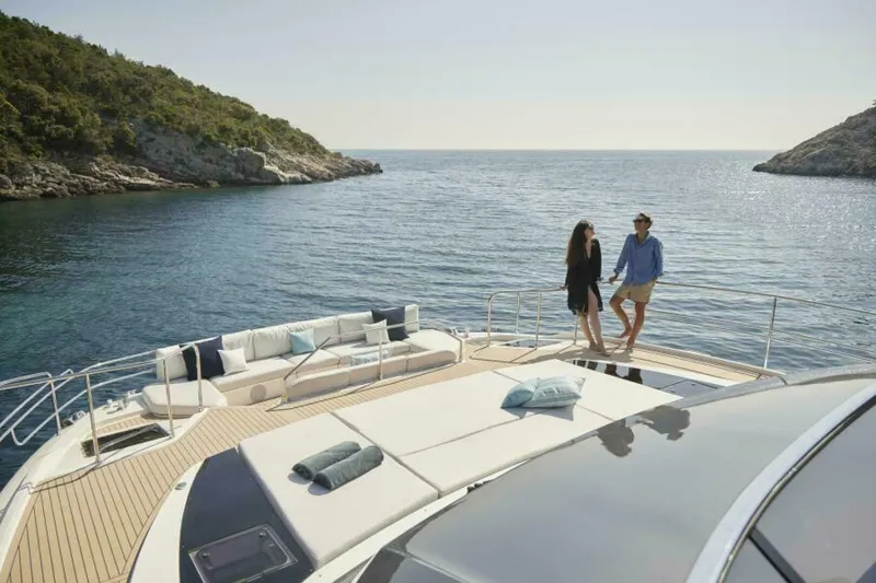 Slide: The Image of 2025 M8 65 Prestige M8 Multi-Hull Power Catamaran - Manufacturer Bow Sun Lounger - 5842743