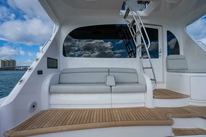 Slide: The Image of Viking 68 KEMOSABE - Cockpit Mezzanine Seating 2022 Viking 68 Convertible KEMOSABE - 5845929