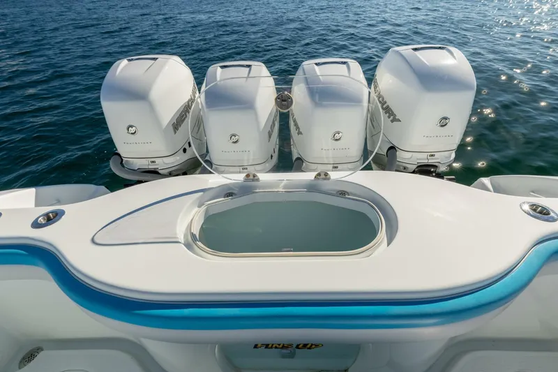 Slide: The Image of 2017 42 Yellowfin Offshore Fins Up Back Deck (2) - 5869961