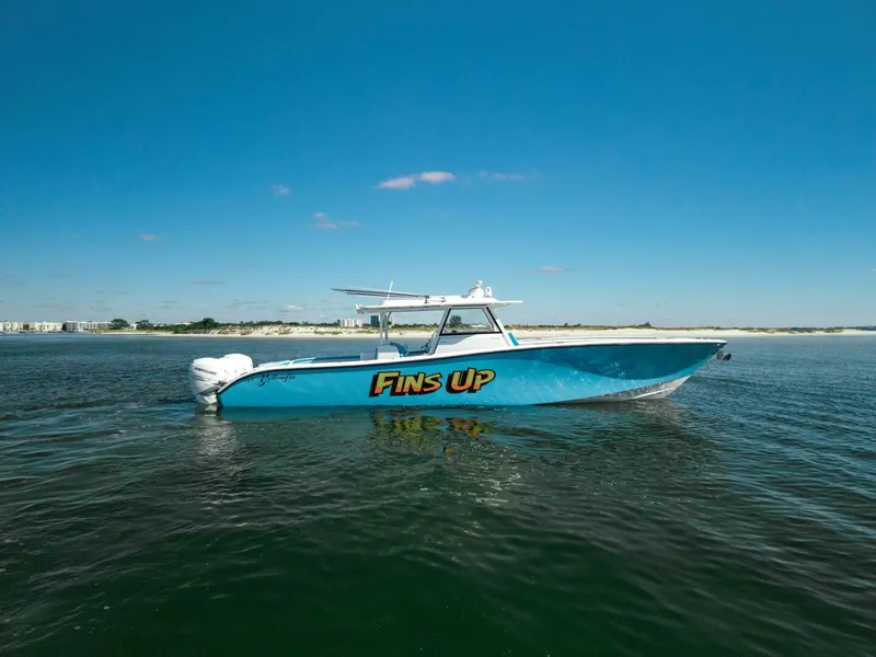 Slide: The Image of 2017 42 Yellowfin Offshore Fins Up Starboard Side (2) - 5869972