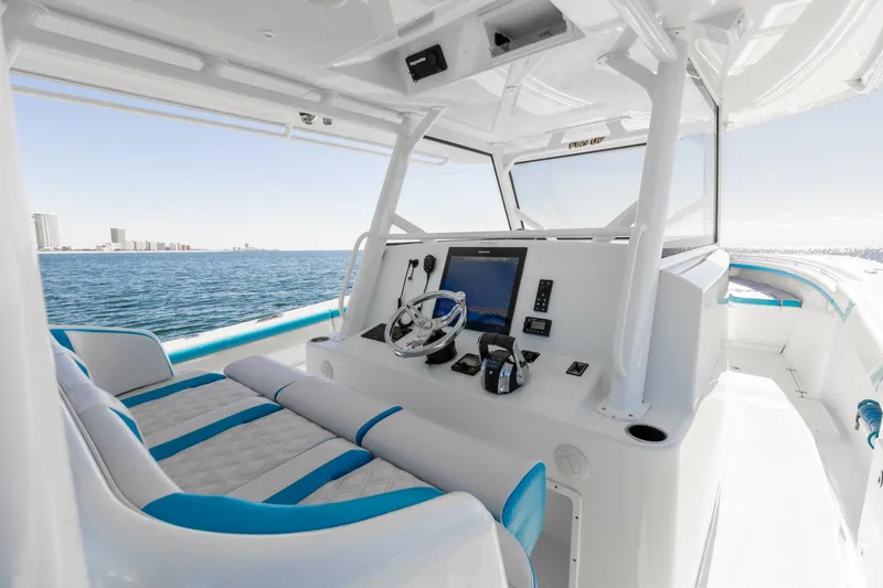 Slide: The Image of 2017 42 Yellowfin Offshore Fins Up Helm (3) - 5869954