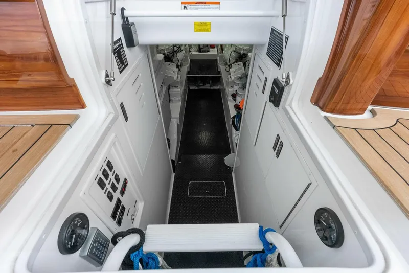 Slide: The Image of 2022 Viking 68 Enclosed Bridge- PIPE DREAM- Cockpit Engine Room Entrance  - 5922325