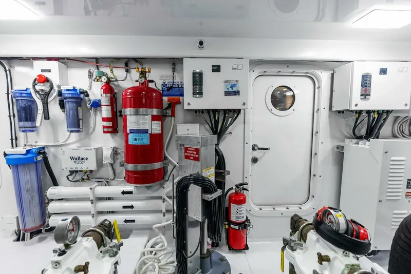 Slide: The Image of 2022 Viking 68 Enclosed Bridge- PIPE DREAM- Engine Room - 5922329