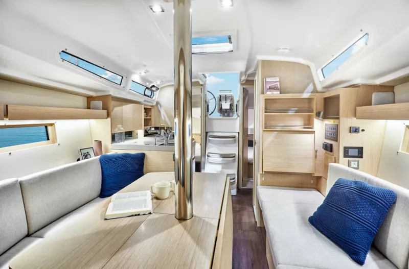 Slide: The Image of Beneteau Oceanis 34.1 Swing Keel Salon looking aft - 5850049