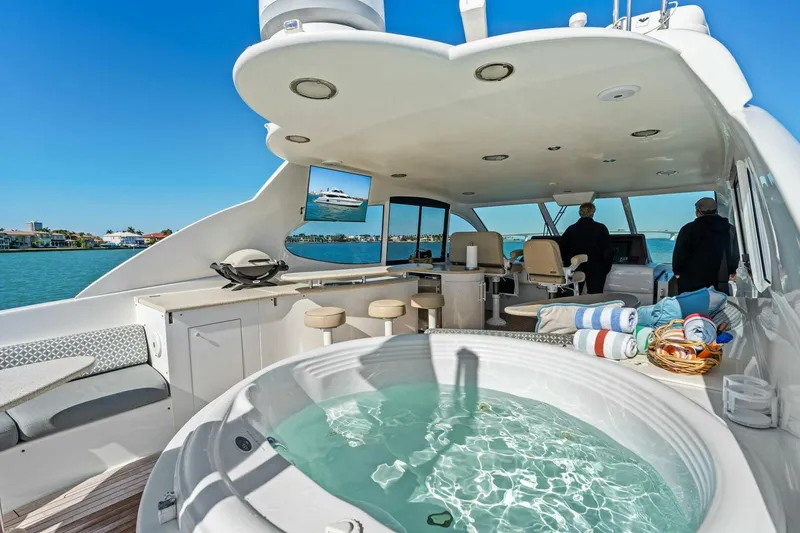 Slide: The Image of 2005 Lazzara Yachts 80 'Summerwind' - Skybridge Hot Tub - 5856281