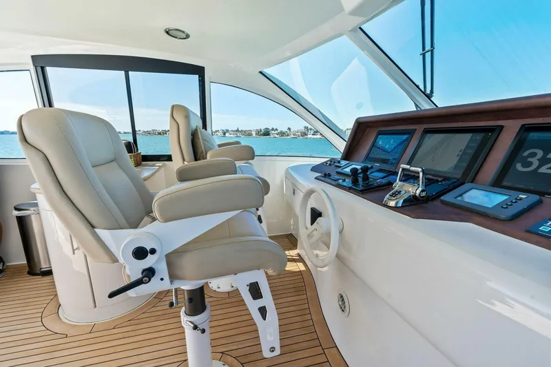 Slide: The Image of 2005 Lazzara Yachts 80 'Summerwind' - Skybridge Helm - 5856270