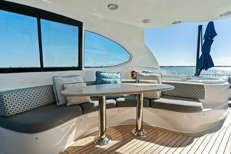 Slide: The Image of 2005 Lazzara Yachts 80 'Summerwind' - Skybridge Dinette - 5856275