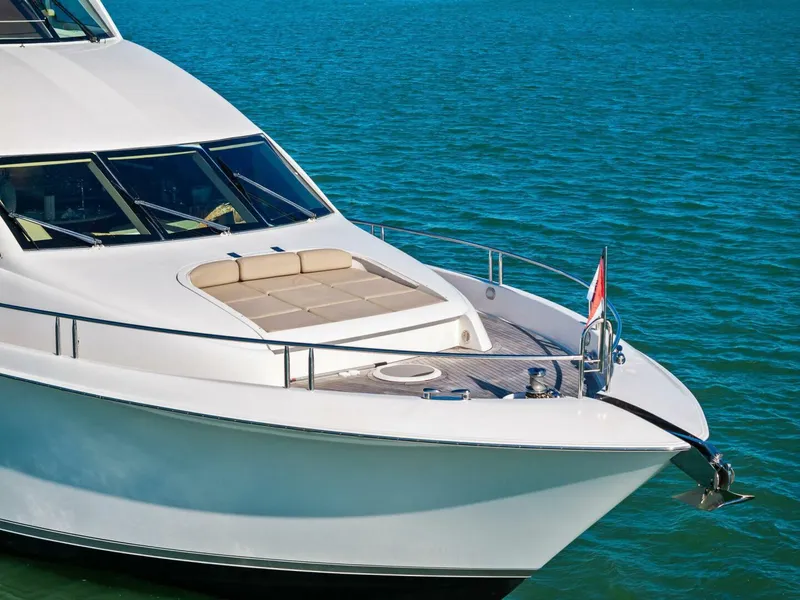 Slide: The Image of 2005 Lazzara Yachts 80 'Summerwind' - Profile Bow - 5856224