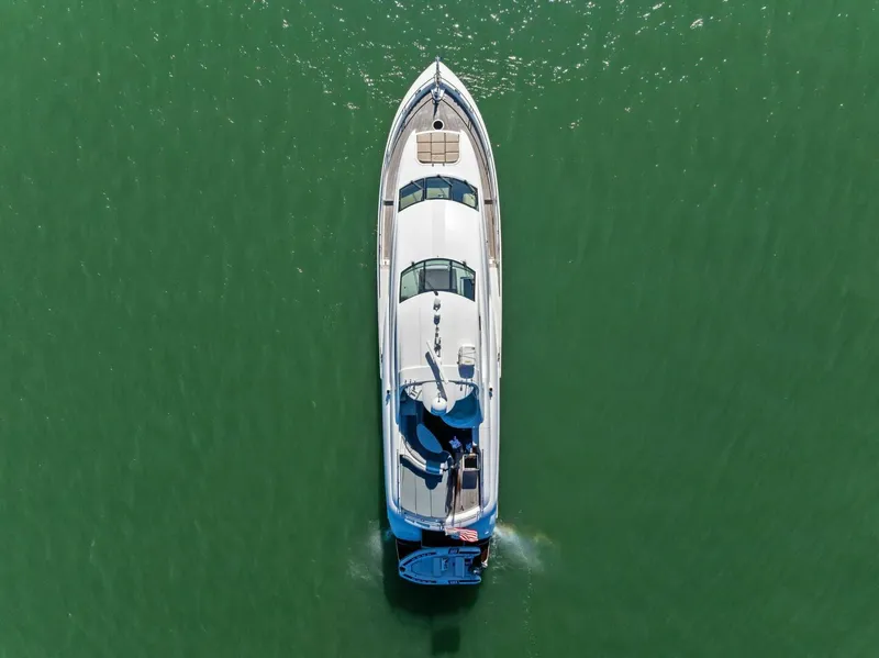 Slide: The Image of 2005 Lazzara Yachts 80 'Summerwind' - Profile Aerial - 5856220