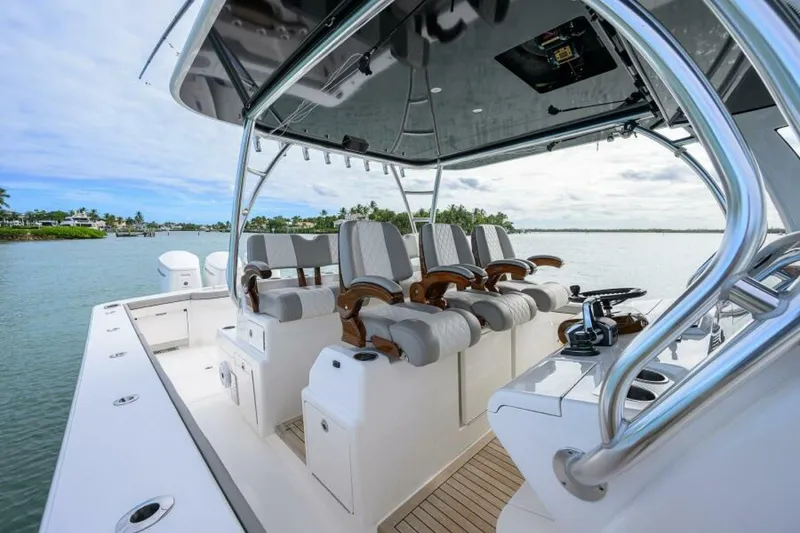 Slide: The Image of Valhalla 46 - Starboard Forward Helm Seating 2022 Valhalla 46 Center Console - 5855441