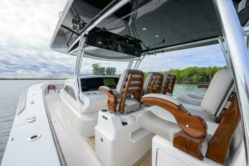 Slide: The Image of Valhalla 46 - Port Side Helm Seating 2022 Valhalla 46 Center Console - 5855433