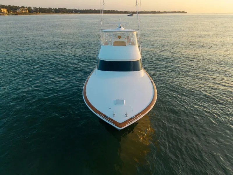 Slide: The Image of Viking 54 - Salty Dog -Bow Aerial Profile 2023 Viking 54 Convertible - Salty Dog - 5861095