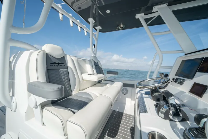 Slide: The Image of 2024 Invincible 33 Catamaran- KUHL BREEZE- Helm Seating - 5862485