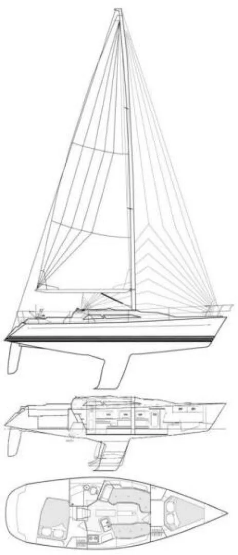 Slide: The Image of 1999 C&C 110 Sail Plan - 5871964