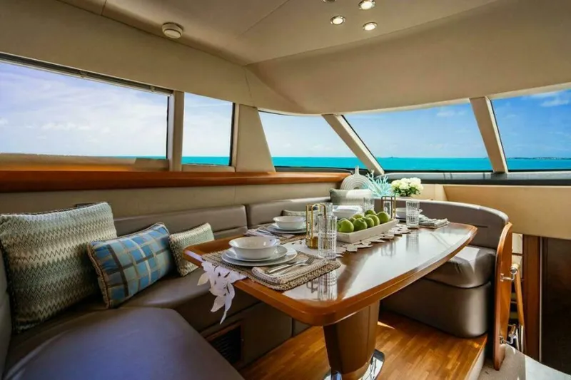 Slide: The Image of Dinette 2009 Princess/Viking Sport Cruisers 70 Flybridge Empire Sun - 5876243