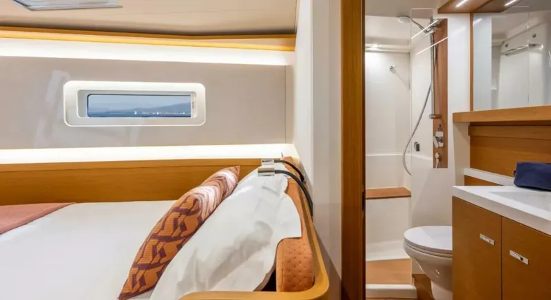 Slide: The Image of Beneteau First 60 Master Cabin and Ensuite Head Drawing - 5883244