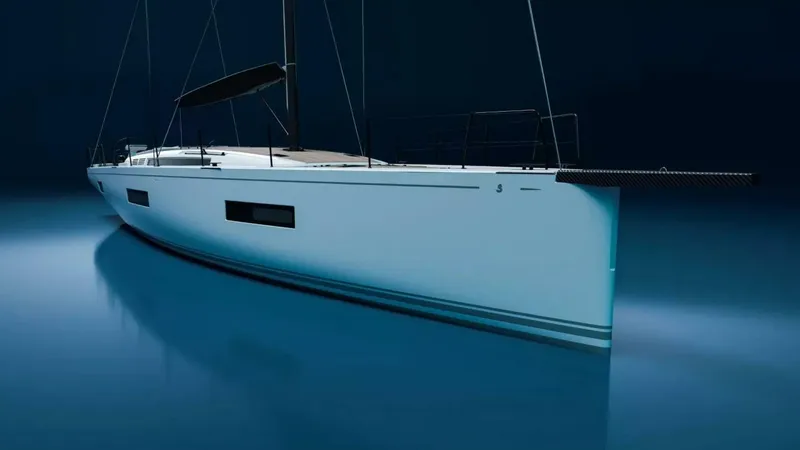 Slide: The Image of Beneteau First 60 Bow and Sprit Drawing - 5883234
