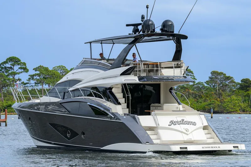 Slide: The Image of Marquis 66 ANDIAMO - Port Aft Profile 2016 Marquis 66 660 Sport Yacht ANDIAMO - 5882718