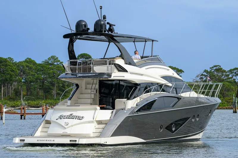 Slide: The Image of Marquis 66 ANDIAMO - Starboard Aft Profile 2016 Marquis 66 660 Sport Yacht ANDIAMO - 7675182