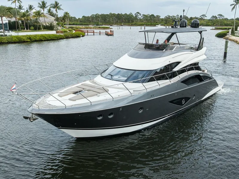 Slide: The Image of Marquis 66 ANDIAMO - Port Bow Aerial Profile 2016 Marquis 66 660 Sport Yacht ANDIAMO - 5882722