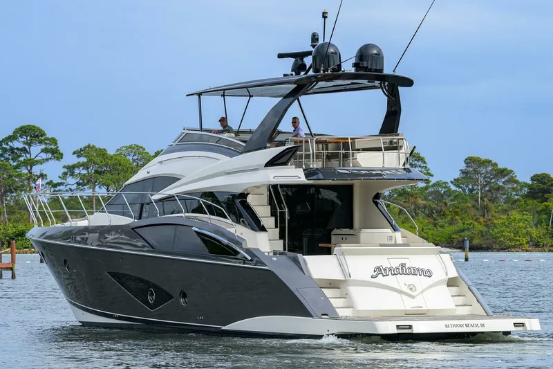 Slide: The Image of Marquis 66 ANDIAMO - Port Aft Profile 2016 Marquis 66 660 Sport Yacht ANDIAMO - 7675183