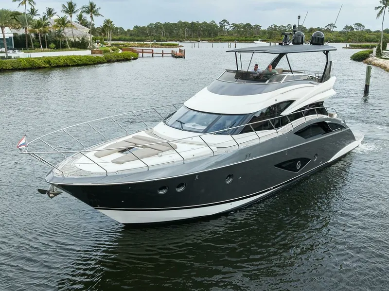Slide: The Image of Marquis 66 ANDIAMO - Port Bow Aerial Profile 2016 Marquis 66 660 Sport Yacht ANDIAMO - 7675187