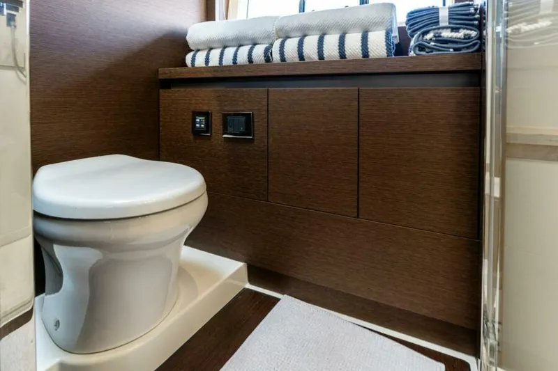 Slide: The Image of 2019 63 Prestige Flybridge - RT Time - VIP Stateroom Head - 5883967