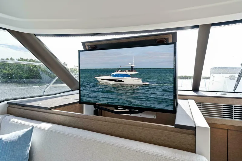 Slide: The Image of 2024 42 Prestige Flybridge - Dinette TV - 5888223
