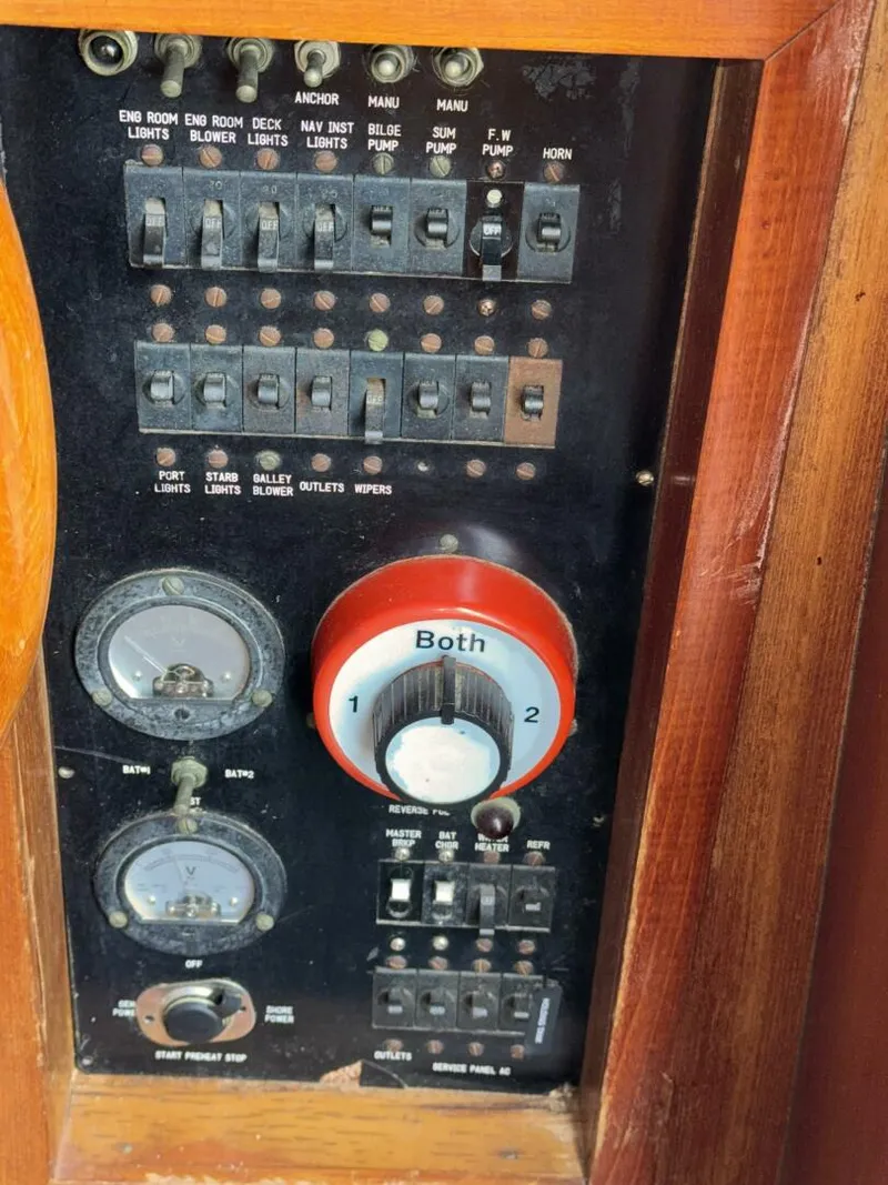 Slide: The Image of 44' Marine Trader Salon Helm Electrical Console - 5923594