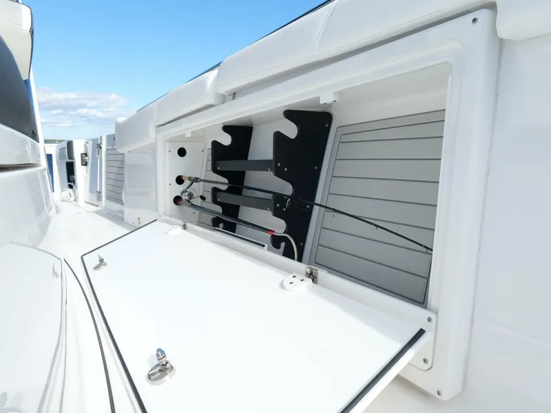 Slide: The Image of Blackfin 332 CC - Rod Holders 2024 Blackfin 332 Center Console - 5889704