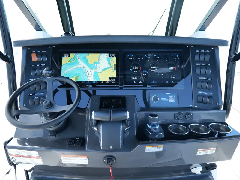 Slide: The Image of Blackfin 332 CC - Helm Station Electronics  2024 Blackfin 332 Center Console - 5889709