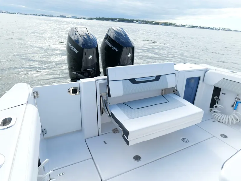 Slide: The Image of Blackfin 332 CC - Cockpit Seating 2024 Blackfin 332 Center Console - 5889756
