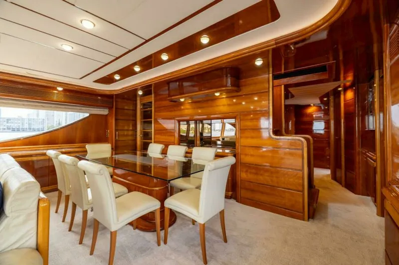 Slide: The Image of 2001 Ferretti 94 Raised Pilothouse - Dreamchaser -Dining 2001 Ferretti 94 Raised Pilothouse - Dreamchaser - 7650260
