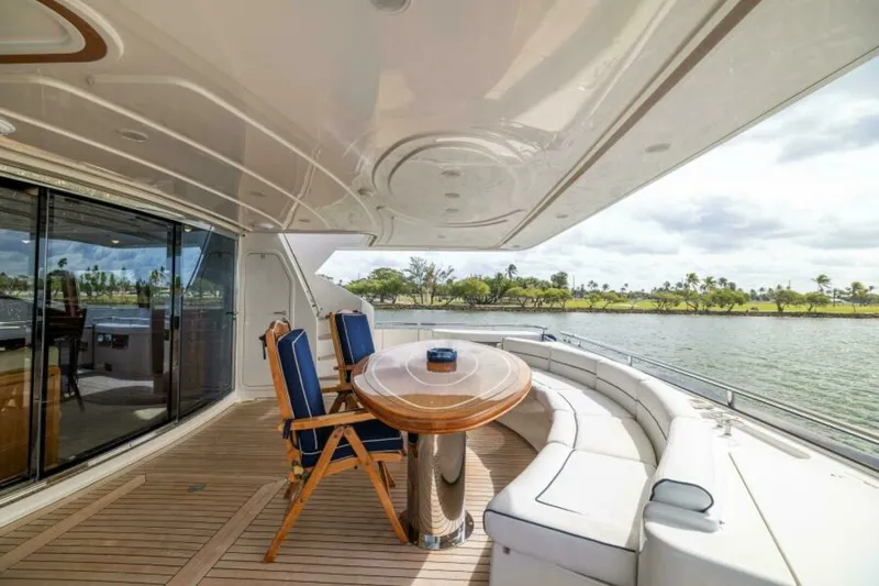 Slide: The Image of 2001 Ferretti 94 Raised Pilothouse - Dreamchaser -Aft Deck 2001 Ferretti 94 Raised Pilothouse - Dreamchaser - 7650298
