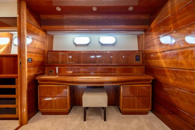 Slide: The Image of 2001 Ferretti 94 Raised Pilothouse - Dreamchaser -Master Stateroom 2001 Ferretti 94 Raised Pilothouse - Dreamchaser - 5895225