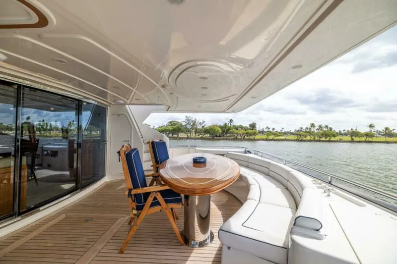 Slide: The Image of 2001 Ferretti 94 Raised Pilothouse - Dreamchaser -Aft Deck 2001 Ferretti 94 Raised Pilothouse - Dreamchaser - 5895256