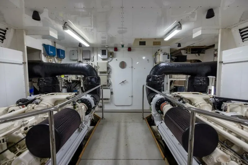 Slide: The Image of 2001 Ferretti 94 Raised Pilothouse - Dreamchaser -Engine Room 2001 Ferretti 94 Raised Pilothouse - Dreamchaser - 5895260