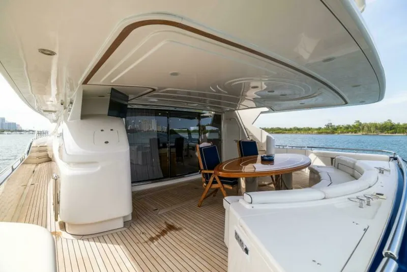 Slide: The Image of 2001 Ferretti 94 Raised Pilothouse - Dreamchaser -Aft Deck 2001 Ferretti 94 Raised Pilothouse - Dreamchaser - 7650297
