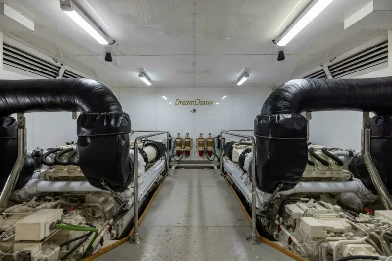 Slide: The Image of 2001 Ferretti 94 Raised Pilothouse - Dreamchaser -Engine Room 2001 Ferretti 94 Raised Pilothouse - Dreamchaser - 7650299